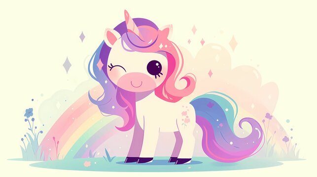 Pastel color unicorn