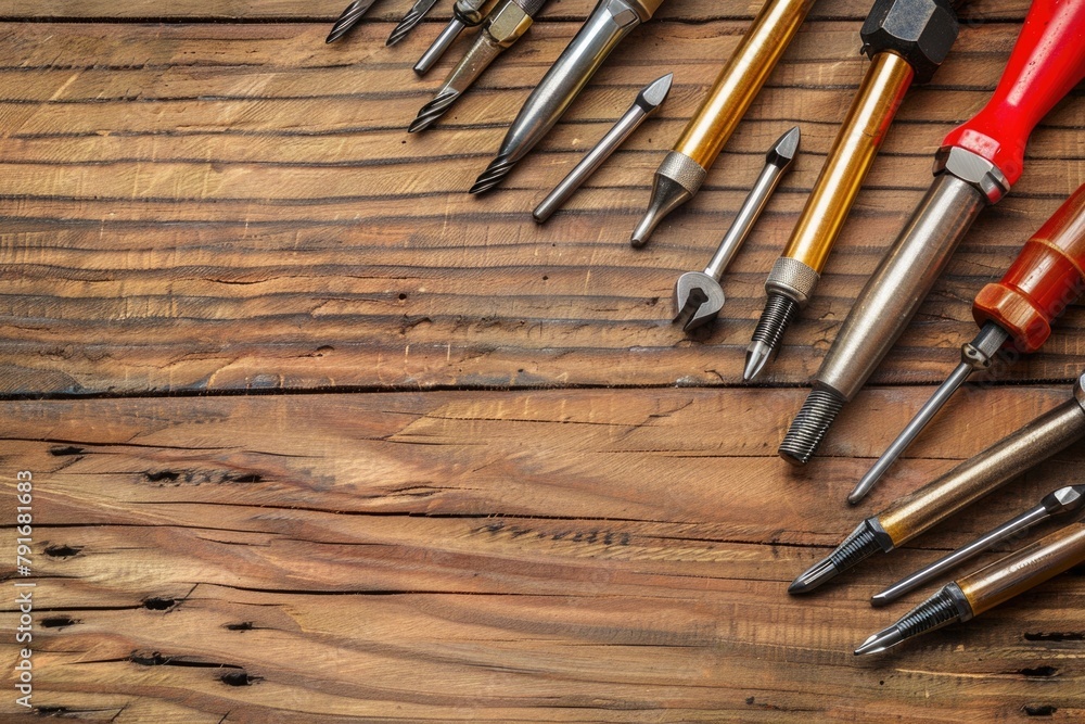 Aufkleber collection of different types of tools, suitable for various projects