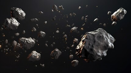 Asteroids: Swarm of Boulders or Stone Meteorites

