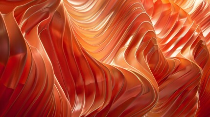 a realm of visual delight with an abstract background adorned with wavy orange and light red lines, their undulating forms creating a sense of movement and depth, beautifully rendered by an HD camera - obrazy, fototapety, plakaty