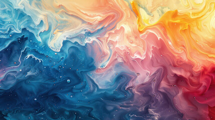 Vivid Abstract Painting Bursting With Colors
