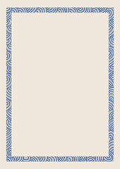 Decorative frame. Place for text. Template for photo, portrait, diploma, invitations and greeting cards. A4 sheet proportion.