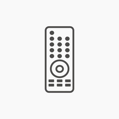 remote control TV icon vector isolated