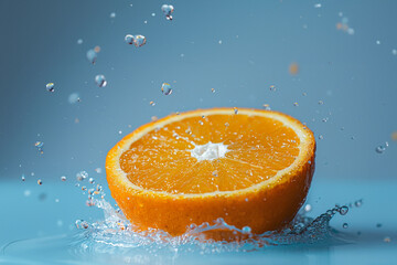 Freshly Cut Orange for a Healthy Diet
