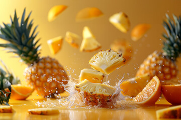 Pineapple Slices, Fresh and Juicy Fruit for Snacking