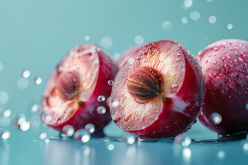 Sliced Plum Fruit Perfect for a Snack