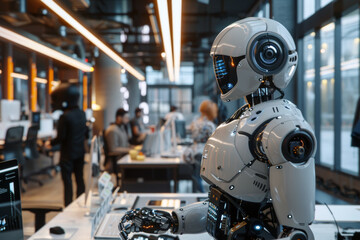 Office Automation, Robot Enhancing Workflow Efficiency