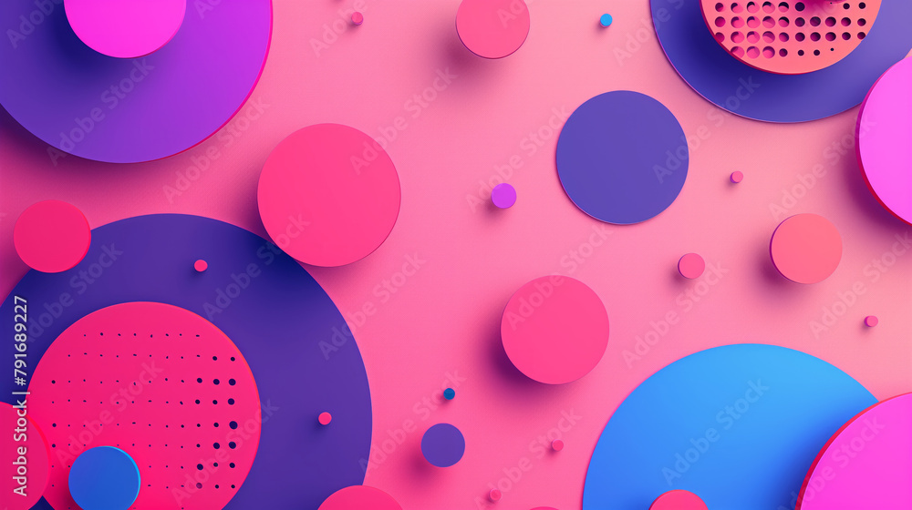 Aufkleber a colorful abstract painting with many different colored circles. the painting is full of energy and