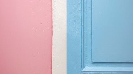 A close up of a door with two colors on it, AI
