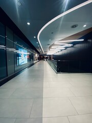 Empty plaza passageway