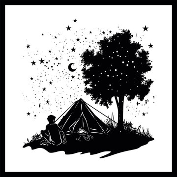 recommend clip art: Sky Camping Silhouette clipart