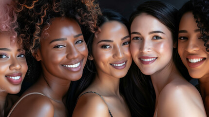 Fototapeta premium smiling women of all races 