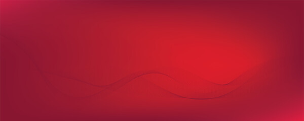 Abstract red gradient background with waves. Modern banner design template