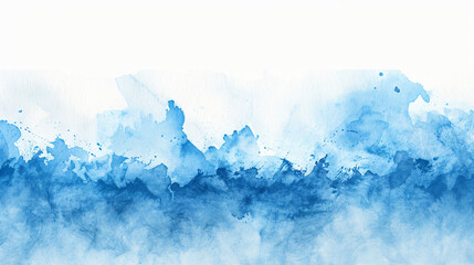 Abstract light blue watercolor background with space 