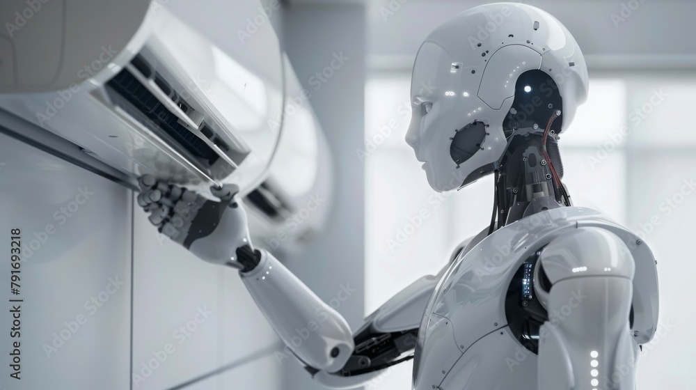 Poster Advanced Humanoid Robot Interacting With Technology in Lab