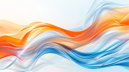Abstract orange blanc and blue background with wave ..