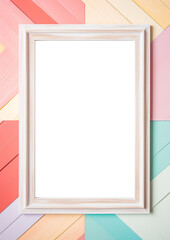 frame on colorful background, white, poster flat collection rectangle image