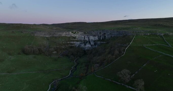 Malham cove before sunrise.