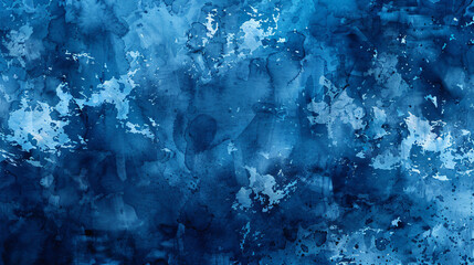 Abstract watercolor paint background dark blue color 