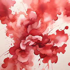 Abstract watercolour crimson background