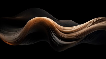 a black and brown wavy object