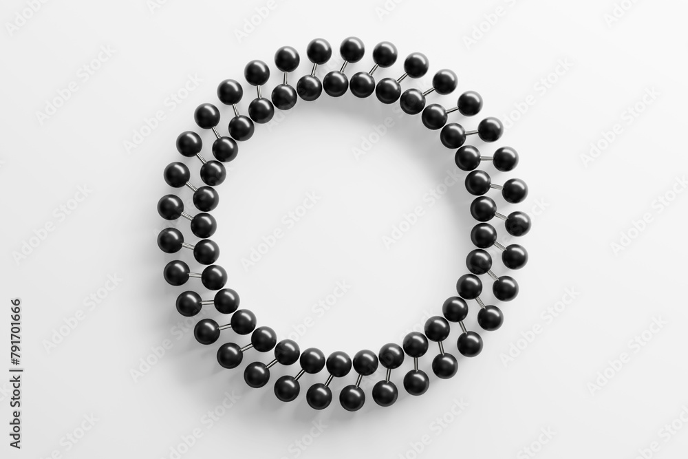 Poster Abstract Circle Logo Round Frame. 3d Rendering