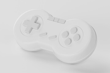 Retro Video Game Joystick Controller in Clay Style. 3d Rendering © doomu