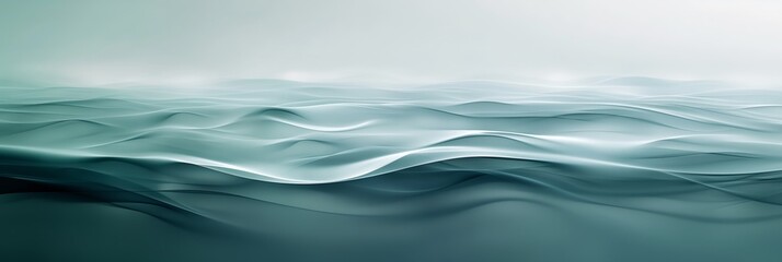 Serene abstract representation of gentle ocean waves conveying calmness and tranquility in a minimalist artistic style