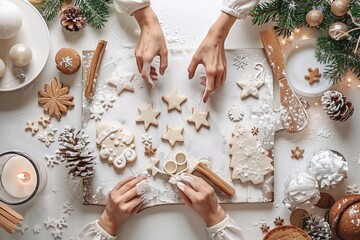 Festive table with holiday treats and decorations, perfect for Christmas celebrations