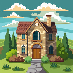 Obraz na płótnie Canvas illustration of a house