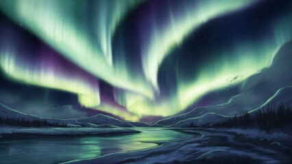 the Aurora Borealis, the Northern Lights, the ethereal dance of colorful lights across the night sky