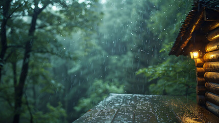 A person finds comfort in the soothing sound of rain.