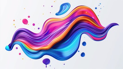 Abstract modern colorful flow background. Wavy fluid shape , Art design