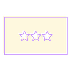 Cute Pastel Baby Note Frame with Star Icon. Soft Colored Border with Purple Line Template. Vintage Gently Baby Frame Decoration Element.  - 791709415