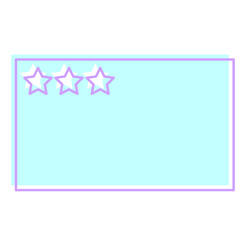 Cute Pastel Baby Note Frame with Star Icon. Soft Colored Border with Purple Line Template. Vintage Gently Baby Frame Decoration Element.  - 791709442
