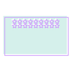Cute Pastel Baby Note Frame with Star Icon. Soft Colored Border with Purple Line Template. Vintage Gently Baby Frame Decoration Element.  - 791709454
