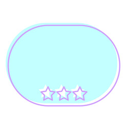 Cute Pastel Baby Note Frame with Star Icon. Soft Colored Border with Purple Line Template. Vintage Gently Baby Frame Decoration Element.  - 791709476