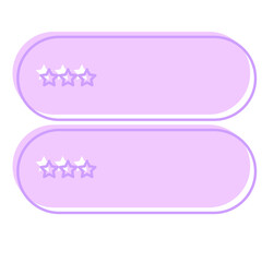 Cute Pastel Baby Note Frame with Star Icon. Soft Colored Border with Purple Line Template. Vintage Gently Baby Frame Decoration Element.  - 791709487