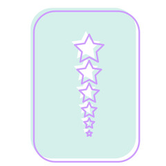 Cute Pastel Baby Note Frame with Star Icon. Soft Colored Border with Purple Line Template. Vintage Gently Baby Frame Decoration Element.  - 791709604