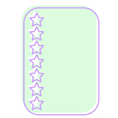 Cute Pastel Baby Note Frame with Star Icon. Soft Colored Border with Purple Line Template. Vintage Gently Baby Frame Decoration Element.  - 791709605
