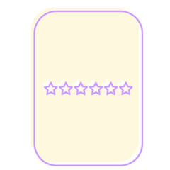 Cute Pastel Baby Note Frame with Star Icon. Soft Colored Border with Purple Line Template. Vintage Gently Baby Frame Decoration Element.  - 791709618