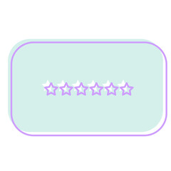 Cute Pastel Baby Note Frame with Star Icon. Soft Colored Border with Purple Line Template. Vintage Gently Baby Frame Decoration Element.  - 791709670