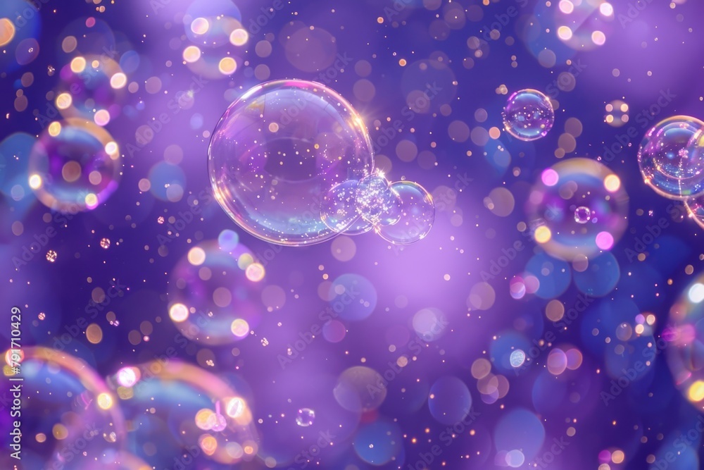 Poster a bunch of bubbles floating in the air. ideal for adding a whimsical touch to your design projects
