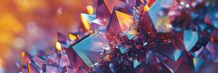 Abstract colourful crystals, Magic background	
 - obrazy, fototapety, plakaty