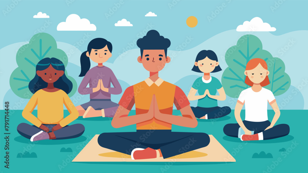 Poster during a class focused on integrating mindfulness into martial arts students partake in activities s
