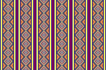 Geometric ethnic oriental Thai traditional seamless pattern design for background, rug, wallpaper, clothing, wrap, batik, fabric, clothing, embroidery style
