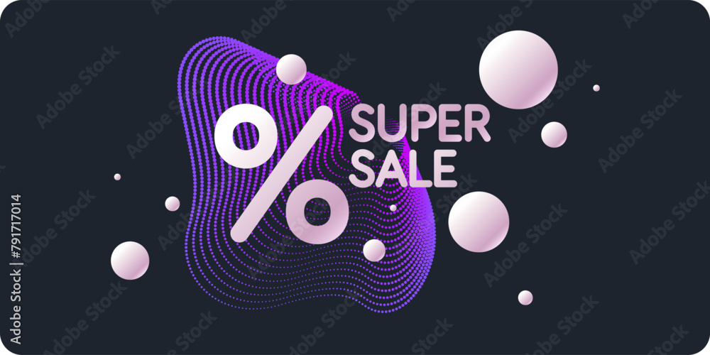 Poster poster sale. bright abstract background with various geometric elements. a composition of various sh