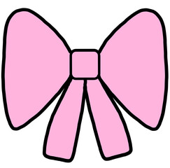 pink doodle craft bow 
