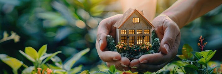 Concept of the home care property real estate market. Generative Ai.