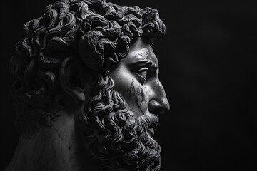 a statue of a bearded man